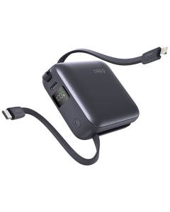 Ttec Recharger Mini LCD 10000mAh PD 20W Powerbank With USB-C & Lightning Cable Gray 2BB231GR