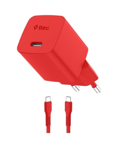 Ttec SmartCharger Gan 20W PD Travel Fast Charger + USB-C -Lightning Cable 120cm 2SCG20LNK