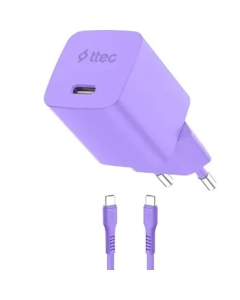 Ttec SmartCharger Gan 45W AVS PD Travel Fast Charger + USB-C -USB-C 60W Cable 2SCG45CNMR