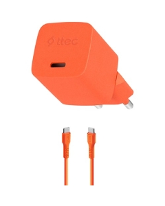 Ttec SmartCharger Gan 20W PD Travel Fast Charger+ USB-C -USB-C 60W Cable 120cm 2SCG20CNT