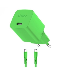 Ttec SmartCharger Gan 20W PD Travel Fast Charger + USB-C -Lightning Cable 120cm 2SCG20LNY