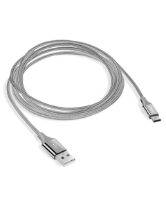 Ttec Aluminum Cable USB-A - USB-C Charge Cable 2.0 120cm Silver