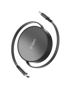 Ttec USB-C To USB-C Mini Retractable 100W PD/QC 120cm Fast Charge Cable Cosmic Black 2DK65S