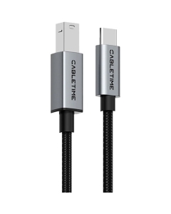 CABLETIME USB C 2.0 Printer Cable 1.5m Black (CT-CMBM1-AG1.5)