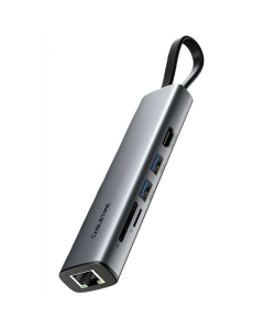 Cabletime 7 in 1 Hub USB-C To USB3.0×2 HDMI 4K60HZ PD 100W SD/TF 3.0, 0.1 Gray (CT-HUBP7-AG)