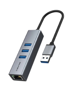 CABLETIME Hub with Gigabit Ethernet Gray (CT-AMLU3-AG)