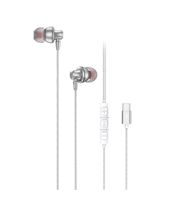 Ttec Pop Fit Style USB-C Stereo In-Ear Headphones with Mic White 2KMM21B