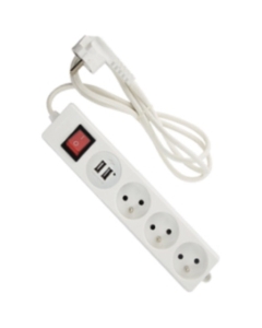 Ingelec 3 Socket with USB 1.5m White (1713U/1)