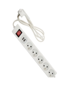 Ingelec 5 Socket with USB 1.5m White (1715U/1)