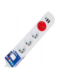 Ingelec 4 Socket with USB-C 2m White (1714D)