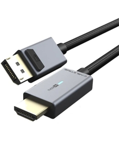 CABLETIME DP To HDMI Cable HD 4K/30HZ 1.8M Black (CT-AV585-P02G4K-SG1.8)