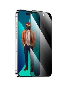 Green Lion 9H Steve Privacy Glass Screen Protector For iPhone 16 6.1 - Black GN9HSPY16BK