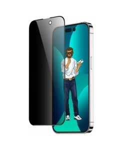 Green Lion 9H Steve Privacy Full Glass Screen Protector For iPhone 13/13 Pro/14 ( 6.1 ) - Black GN9HSPY14