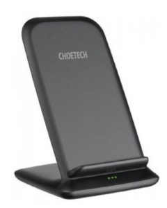 Choetech t555-f 15w 2 coils fast wireless charging stand (xx-t555-f-bk)