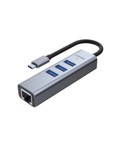 Unitek Aluminum Hub 4-IN-1 USB-C, 3-PORT USB-A + LAN (H1904A)