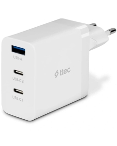 Ttec SmartCharger Trio GAN 65W Travel Fast Charger 2 USB-C + USB-A White 2SCG03B