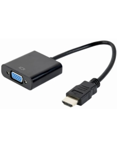Gembird HDMI to VGA Adapter 0.15m Black (A-HDMI-VGA-04)
