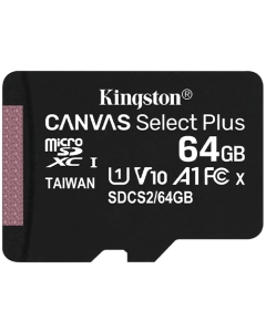 Kingston microSD 64GB C10 UHS-I R100MB/S SDCS2/64GBSP