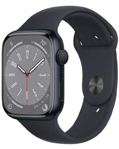 Apple Watch Series 8 GPS 45mm Midnight Aluminium Case with Midnight Sport Band Regular Model A2771