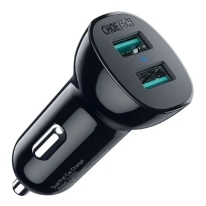 Choetech C0051-V5 36W QC 3.0 Dual USB-A Car Charger (XX-C0051-V5-BK)