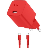 Ttec SmartCharger Gan 20W PD Travel Fast Charger + USB-C -Lightning Cable 120cm 2SCG20LNK