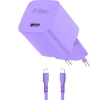 Ttec SmartCharger Gan 45W AVS PD Travel Fast Charger + USB-C -USB-C 60W Cable 2SCG45CNMR
