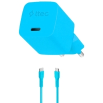Ttec SmartCharger Gan 20W PD Travel Fast Charger+ USB-C -USB-C 60W Cable 120cm 2SCG20CNM