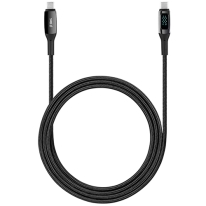 TTEC Aluminum Cable LCD USB-C – USB-C 100W PD/QC Fast Charging 150cm