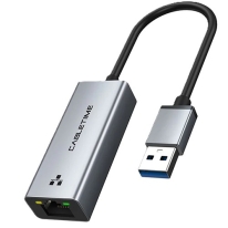 Cabletime USB-A To RJ45 1000MBPS Enternet Adapter LED Light Aluminum Gray (CT-AML1000-AG)