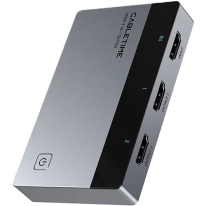 CABLETIME HDMI Spliter 4K/60HZ 2-IN-1 Aluminium Space Grey (CT-HSP4K2-AG)
