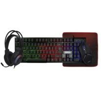 Jedel CP-09 Gaming Combo 4 in 1, 4D Lighting Mouse, Headphone USB+3.5x2 Mouse Pad
