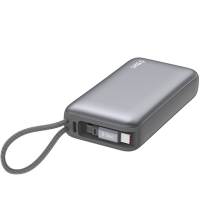 Ttec Recharger PRO LCD 10.000mAh PD 20W Powerbank Withretractable USB-C Cable 2BB275UG