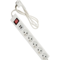 Ingelec 5 Socket with USB 1.5m White (1715U/1)