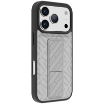 Levelo Morphix Cuero Gripstand for iPhone 17 Pro Cloud Gray LVLMRPCGCIP17PCGY