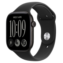 Apple Watch Series 12 GPS 42mm Black Aluminium Case With Black Sport Band - S/M