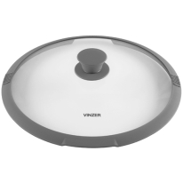 თავსახური Vinzer Glass Lid with Silicone Rim, 28 cm, 50252