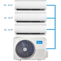 Multi-Split Air Conditioner M3OG-21HFN8-Q 18 + AB-09NXD0-M (3X)Midea