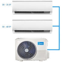 Multi-Split Air Conditioner Midea M2OE-18HFN8-Q + AB-18NXD0-M + AB-09NXD0-M