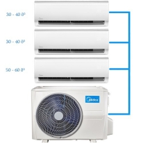 Multi-Split Air Conditioner Midea M3OA-27HFN8-Q + AB-18NXD0-M + AB-09NXD0-M(2X)