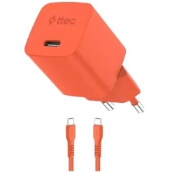 Ttec SmartCharger Gan 45W AVS PD Travel Fast Charger+USB-C 60W Cable 2SCG45CNT