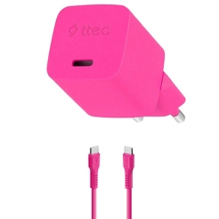 Ttec SmartCharger Gan 20W PD Travel Fast Charger+ USB-C -USB-C 60W Cable 120cm 2SCG20CNP