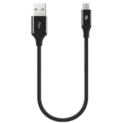 Ttec Alumicable Micro USB Charge/Data Mini Cable 30cm Black 2DK25S