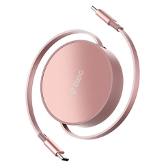 Ttec USB-C To USB-C Mini Retractable 100W PD/QC 120cm Fast Charge Cable Sunset Blush 2DK65P