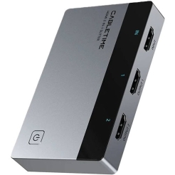 CABLETIME HDMI Spliter 4K/60HZ 2-IN-1 Aluminium Space Grey (CT-HSP4K2-AG)