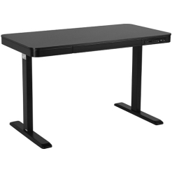 2E Computer Desk CE218B-Motorized Electric Motor 220V (USB-A/USB-C) Black