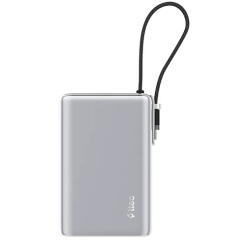 Ttec Recharger Pro Max TFT 20000mah PD 65W Power Bank with Built-in USB-C Cable