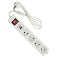 Ingelec 4 Socket with USB 1.5m White (1714U/1)