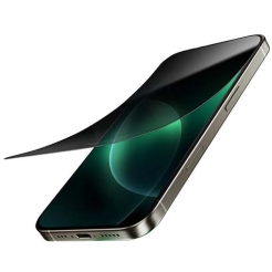 Green Lion 9H Steve Privacy Full Glass Screen Protector For iPhone 16 Pro - Black GN9HSPY16PBK