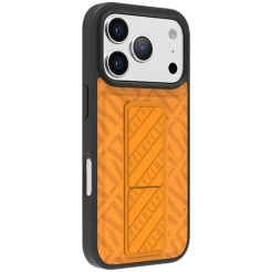 Levelo Morphix Cuero Gripstand Case for iPhone 17 Pro Sunrise Orange LVLMRPCGCIP17PSORG