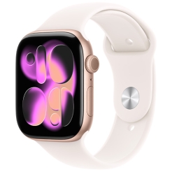 Apple Watch Series 11 GPS 42mm Rose Gold Aluminium Case With Light Blush Sport Band - M/L